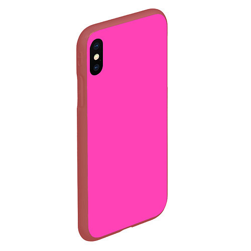 Чехол iPhone XS Max матовый Яркий розовый из фильма Барби / 3D-Красный – фото 2
