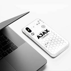 Чехол iPhone XS Max матовый Ajax Champions Униформа, цвет: 3D-белый — фото 2