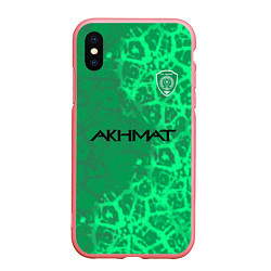 Чехол iPhone XS Max матовый Фанат ФК Ахмат, цвет: 3D-баблгам