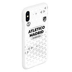 Чехол iPhone XS Max матовый Atletico Madrid Champions Униформа, цвет: 3D-белый — фото 2