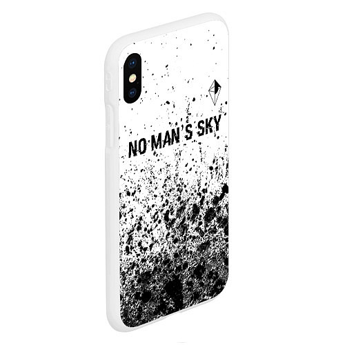 Чехол iPhone XS Max матовый No Mans Sky Glitch на светлом фоне / 3D-Белый – фото 2