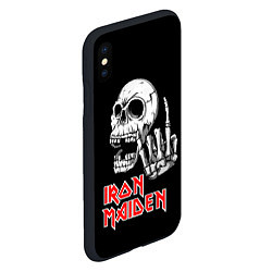 Чехол iPhone XS Max матовый Iron Maiden Череп, цвет: 3D-черный — фото 2