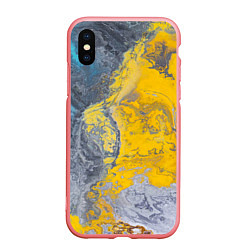 Чехол iPhone XS Max матовый Извержение Красок