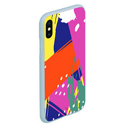 Чехол iPhone XS Max матовый Красочная летняя картинка Fashion trend, цвет: 3D-голубой — фото 2