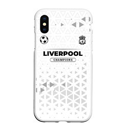 Чехол iPhone XS Max матовый Liverpool Champions Униформа, цвет: 3D-белый
