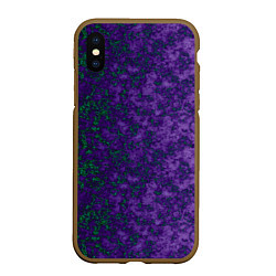 Чехол iPhone XS Max матовый Marble texture purple green color