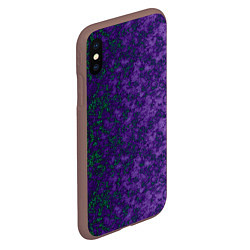 Чехол iPhone XS Max матовый Marble texture purple green color, цвет: 3D-коричневый — фото 2