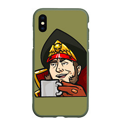 Чехол iPhone XS Max матовый Ciaphas Cain Mug 3D, цвет: 3D-темно-зеленый