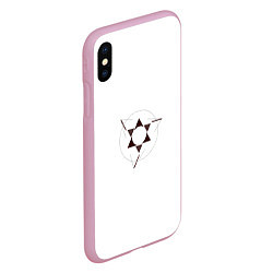 Чехол iPhone XS Max матовый Гексаграмма, цвет: 3D-розовый — фото 2