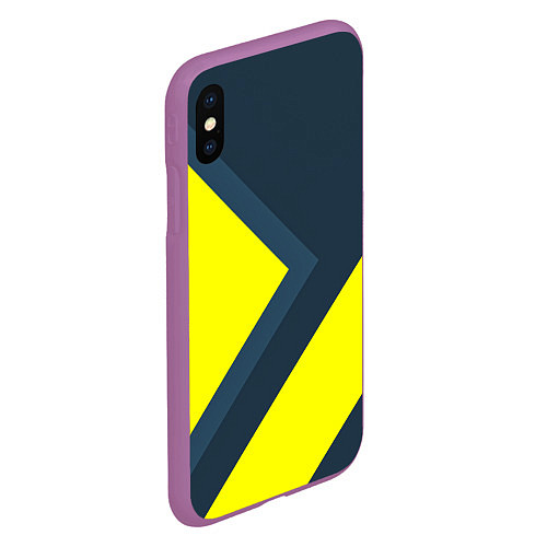 Чехол iPhone XS Max матовый Геометрическая Стрелка / 3D-Фиолетовый – фото 2