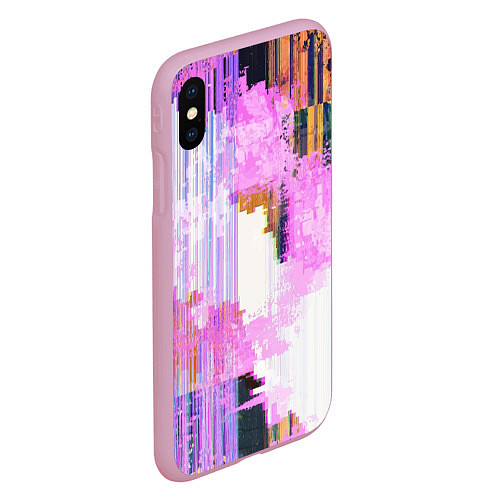 Чехол iPhone XS Max матовый Glitch art Fashion trend / 3D-Розовый – фото 2