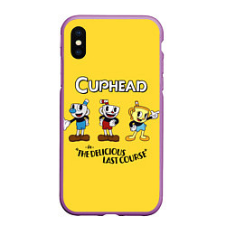 Чехол iPhone XS Max матовый Cuphead the delicious last course