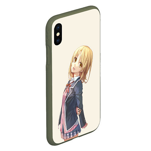 Чехол iPhone XS Max матовый Ироха Ишики OreGairu / 3D-Темно-зеленый – фото 2