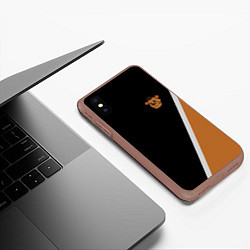 Чехол iPhone XS Max матовый Фредди - абстракция, цвет: 3D-коричневый — фото 2