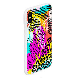 Чехол iPhone XS Max матовый LEOPARD TEXTURE, цвет: 3D-белый — фото 2