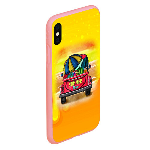 Чехол iPhone XS Max матовый Summer time Пикап с арбузами / 3D-Баблгам – фото 2