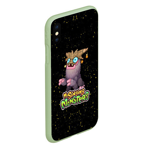 Чехол iPhone XS Max матовый My singing Monsters - Чародейчик / 3D-Салатовый – фото 2