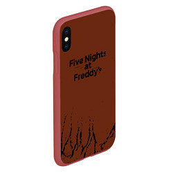 Чехол iPhone XS Max матовый Five Nights At Freddys : game, цвет: 3D-красный — фото 2