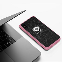 Чехол iPhone XS Max матовый Ahegao Phonk, цвет: 3D-малиновый — фото 2