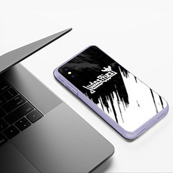 Чехол iPhone XS Max матовый Judas Priest metal, цвет: 3D-светло-сиреневый — фото 2