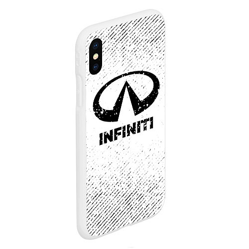 Чехол iPhone XS Max матовый Infiniti с потертостями на светлом фоне / 3D-Белый – фото 2