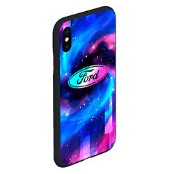 Чехол iPhone XS Max матовый Ford Неоновый Космос, цвет: 3D-черный — фото 2