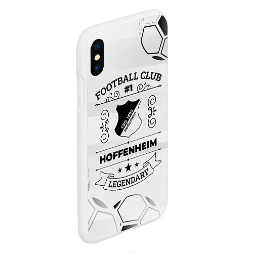 Чехол iPhone XS Max матовый Hoffenheim Football Club Number 1 Legendary / 3D-Белый – фото 2