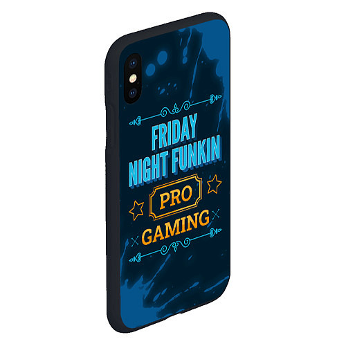 Чехол iPhone XS Max матовый Игра Friday Night Funkin: PRO Gaming / 3D-Черный – фото 2