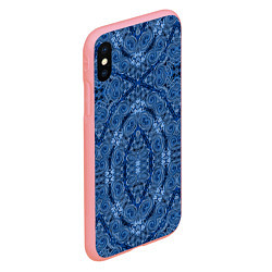 Чехол iPhone XS Max матовый Gray blue ethnic arabic ornament, цвет: 3D-баблгам — фото 2