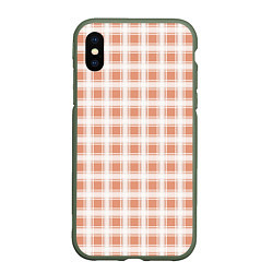 Чехол iPhone XS Max матовый Light beige plaid fashionable checkered pattern