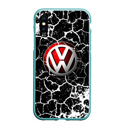 Чехол iPhone XS Max матовый Volkswagen Трещины