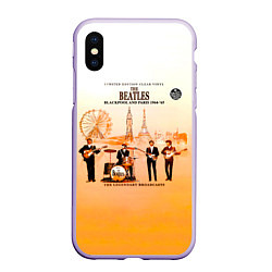 Чехол iPhone XS Max матовый The Beatles Blackpool And Paris 1964-65, цвет: 3D-светло-сиреневый