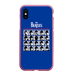 Чехол iPhone XS Max матовый The Beatles - A Hard Days Night, цвет: 3D-малиновый