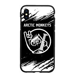 Чехол iPhone XS Max матовый Arctic Monkeys - КОТ - Краски, цвет: 3D-черный