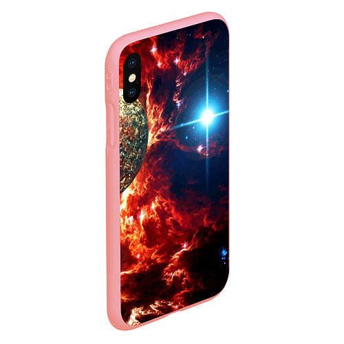 Чехол iPhone XS Max матовый Яркая звезда в космическом пространстве / 3D-Баблгам – фото 2