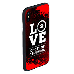Чехол iPhone XS Max матовый Ghost of Tsushima Love Классика, цвет: 3D-черный — фото 2