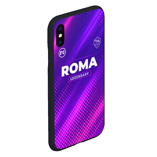 Чехол iPhone XS Max матовый Roma Legendary Sport Grunge / 3D-Черный – фото 2