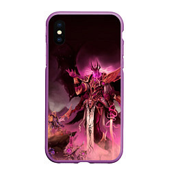 Чехол iPhone XS Max матовый Демон-Примарх Фулгрим, цвет: 3D-фиолетовый