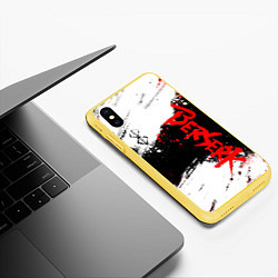 Чехол iPhone XS Max матовый БЕРСЕРК : Спортивная форма - Клеймо жертвы, цвет: 3D-желтый — фото 2