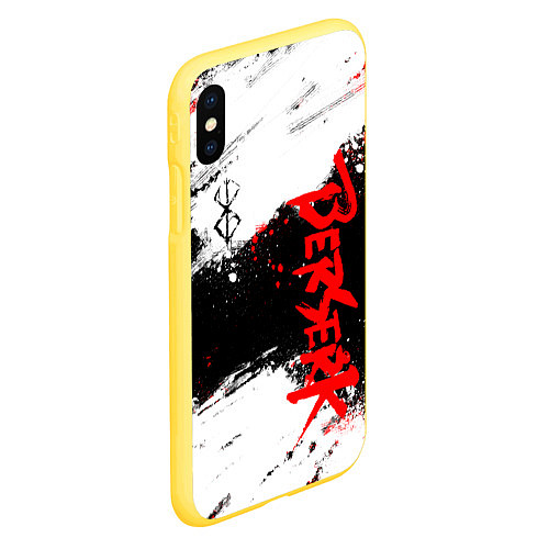 Чехол iPhone XS Max матовый БЕРСЕРК : Спортивная форма - Клеймо жертвы / 3D-Желтый – фото 2