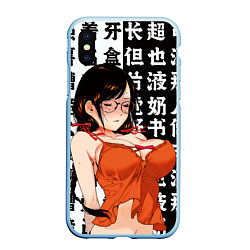 Чехол iPhone XS Max матовый Цубаса Ханэкава - monogatari series, цвет: 3D-голубой
