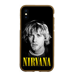 Чехол iPhone XS Max матовый Nirvana - Kurt Donald Cobain