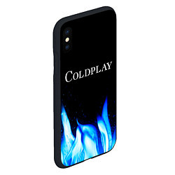 Чехол iPhone XS Max матовый Coldplay Blue Fire, цвет: 3D-черный — фото 2