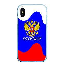 Чехол iPhone XS Max матовый Краснодар - ГЕРБ, цвет: 3D-голубой