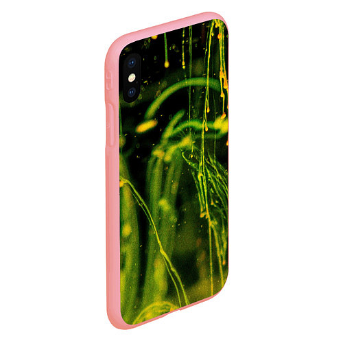 Чехол iPhone XS Max матовый Абстрактные мазки красок - Жёлтый / 3D-Баблгам – фото 2