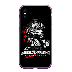 Чехол iPhone XS Max матовый Metal Gear Rising - game hero