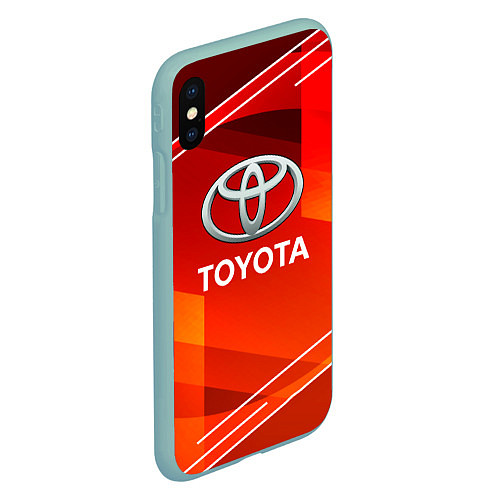 Чехол iPhone XS Max матовый Toyota Abstraction Sport / 3D-Мятный – фото 2