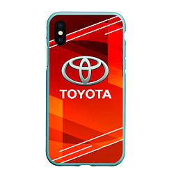 Чехол iPhone XS Max матовый Toyota Abstraction Sport, цвет: 3D-мятный