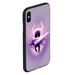 Чехол iPhone XS Max матовый Hollow Knight рыцарь неон, цвет: 3D-черный — фото 2