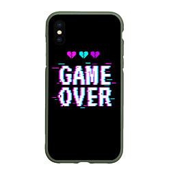 Чехол iPhone XS Max матовый Game Over Pixels